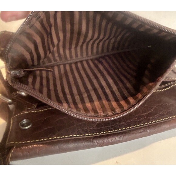 Jack Georges Leather Crossbody Bag. Adjustable Strap. 3 Compartment - Picture 6 of 9